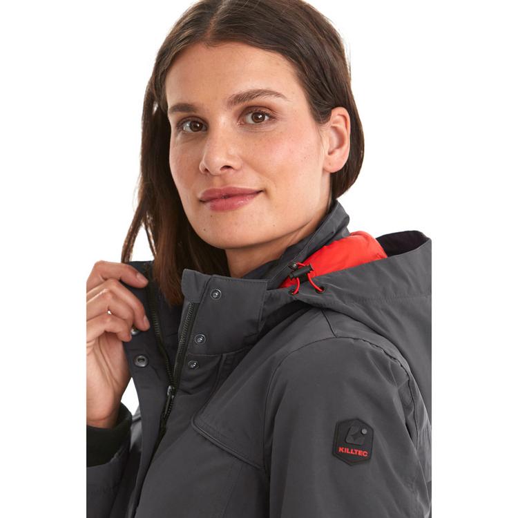 KILLTEC KILLTEC Grindavik Funktionsmantel Damen - Anthrazit - 6 | SportScheck