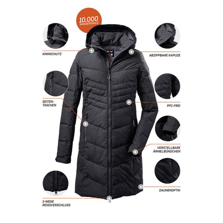 KILLTEC KILLTEC KOW 150 Funktionsmantel Damen - Schwarz0110 - 2 | SportScheck