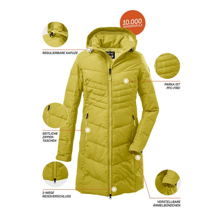 KILLTEC KILLTEC KOW 150 Funktionsmantel Damen - Zitrone - 3 | SportScheck