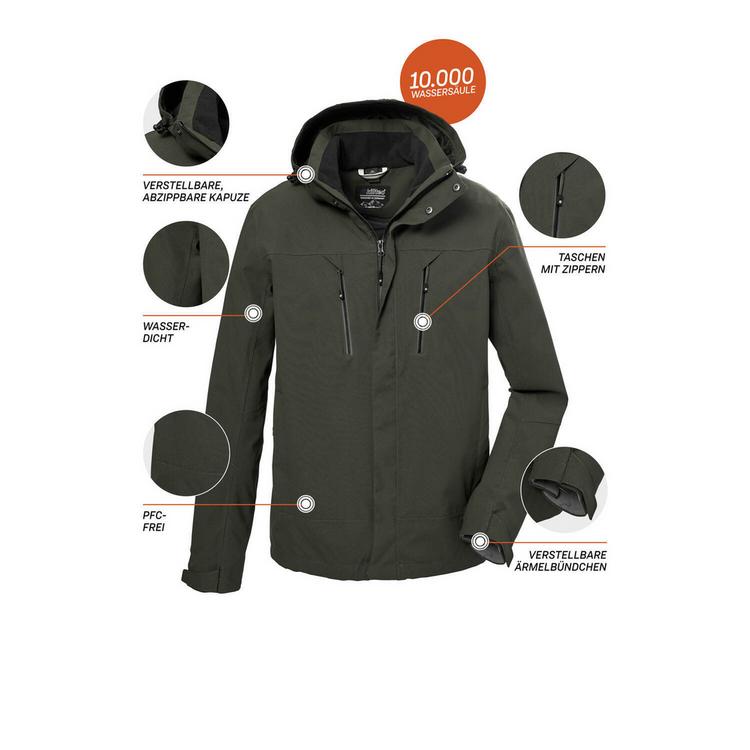 KILLTEC KILLTEC KOW 192 Funktionsjacke Herren - Dunkeloliv111 - 3 | SportScheck