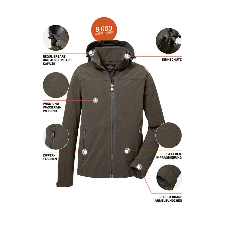 KILLTEC KILLTEC Softshelljacke Funktionsjacke Herren - Anthrazit052 - 3 | SportScheck