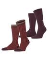 Burlington Everyday Stripe  Mixed 2-Pack Socken Herren - chianti (8370)