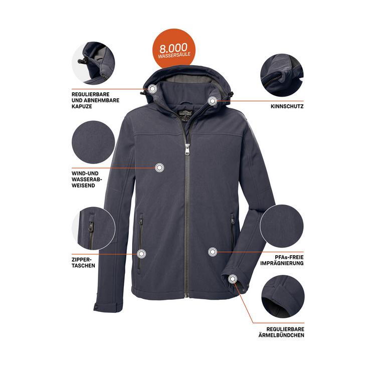 KILLTEC KILLTEC Softshelljacke Funktionsjacke Herren - Anthrazit - 3 | SportScheck