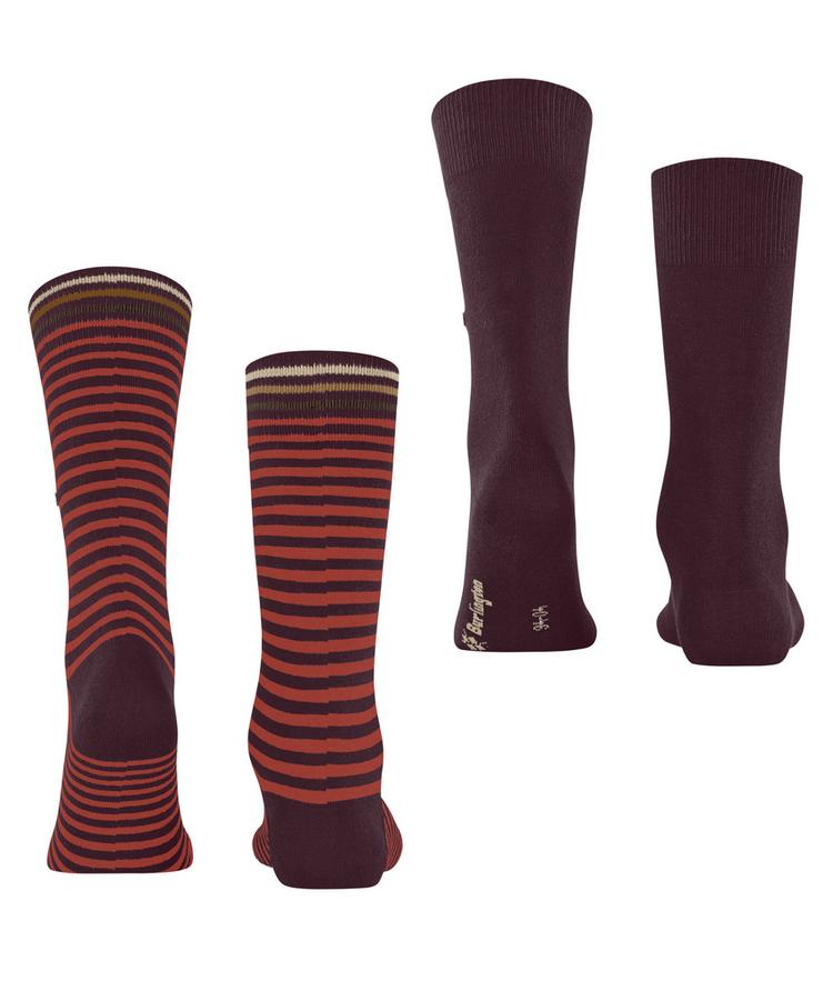 Burlington Burlington Everyday Stripe  Mixed 2-Pack Socken Herren - chianti (8370) - 0 | SportScheck