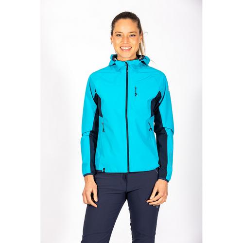 Rückansicht von Maul Sport Wildbarren ultra Softshelljacke Damen Türkis2420