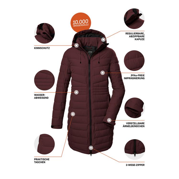 KILLTEC KILLTEC KOW 96 WMN QLTD CT Funktionsmantel Damen - Rot4518 - 3 | SportScheck