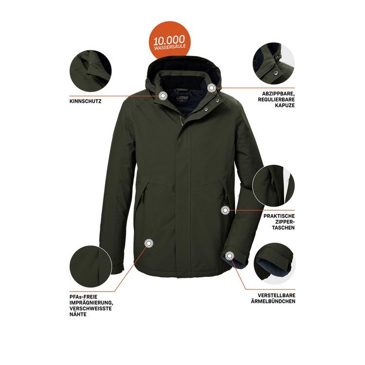 KILLTEC KILLTEC KOW 4 MN JCKT Funktionsjacke Herren - Gr&uuml;n201 - 3 | SportScheck
