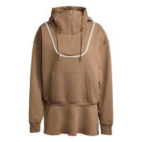 adidas adidas By Stella McCartney Peplum Hoodie Hoodie Damen - Brown Moss