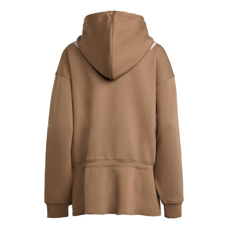 adidas adidas adidas By Stella McCartney Peplum Hoodie Hoodie Damen - Brown Moss - 0 | SportScheck