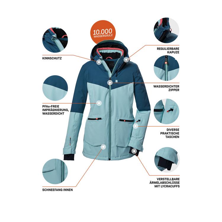 KILLTEC KILLTEC KSW 40 WMNJCKT Skijacke Damen - Kristallblau - 3 | SportScheck