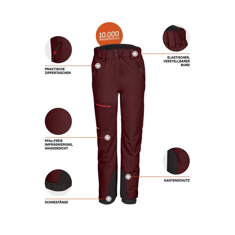 KILLTEC KILLTEC KSW 49 WMNPNTS Skihose Damen - Rot4518 - 3 | SportScheck