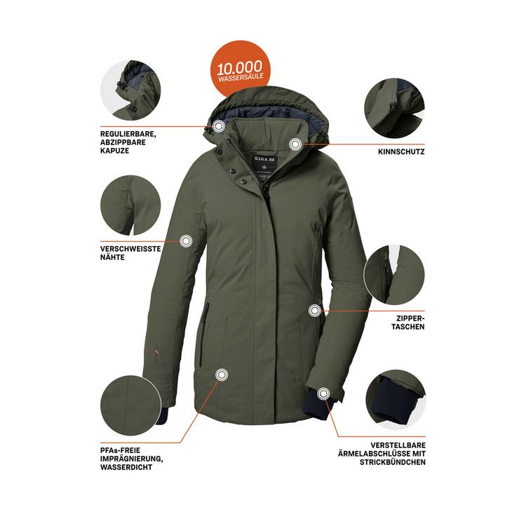 G.I.G.A. DX by killtec G.I.G.A. DX by killtec GW 6 WMN JCKT Softshelljacke Damen - Oliv101 - 3 | SportScheck