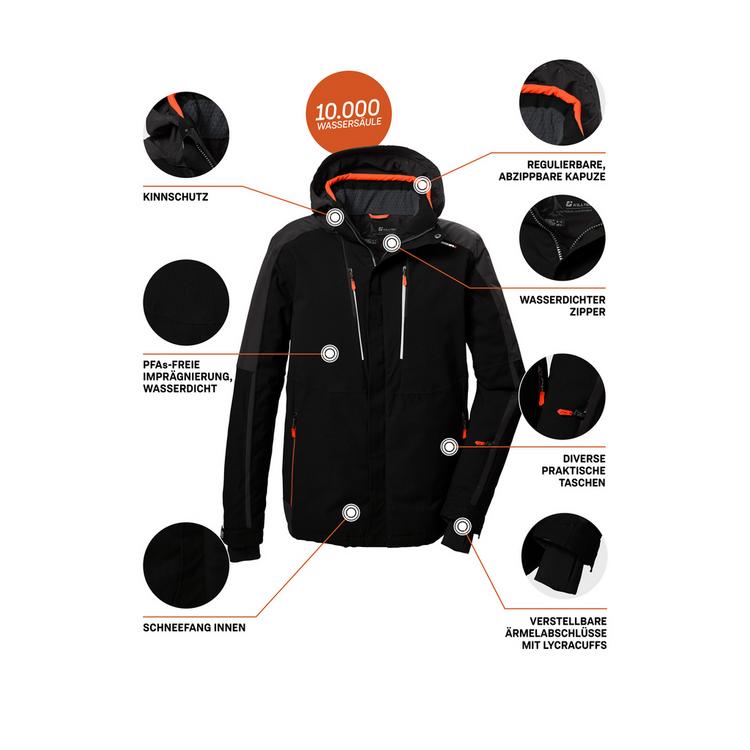 KILLTEC KILLTEC KSW 69 MNJCKT Skijacke Herren - Schwarz0110 - 3 | SportScheck