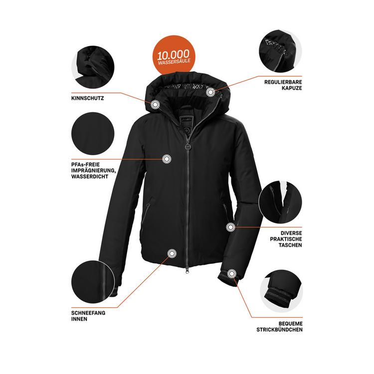 KILLTEC KILLTEC KSW 103 WMNJCKT Skijacke Damen - Schwarz0110 - 3 | SportScheck