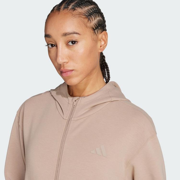 adidas adidas Designed 4 Training Kapuzenjacke Hoodie Damen - Chalky Brown - 0 | SportScheck