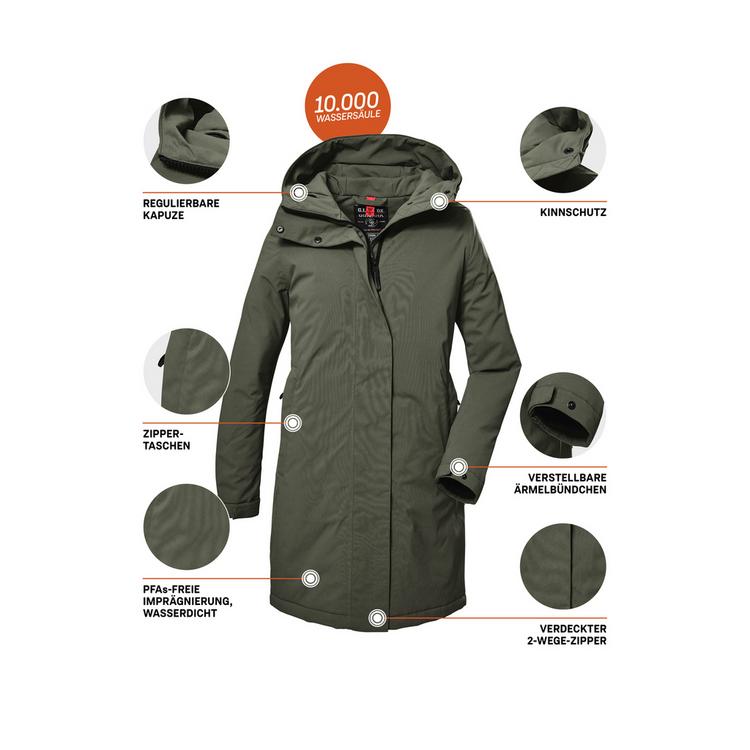 G.I.G.A. DX by killtec G.I.G.A. DX by killtec GW 73 WMN PRK Funktionsmantel Damen - Oliv101 - 3 | SportScheck