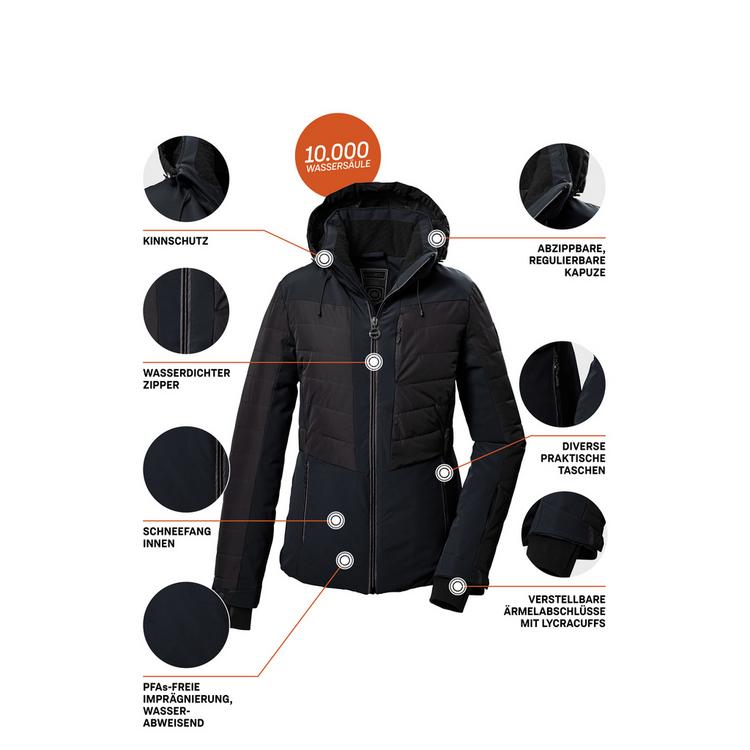 KILLTEC KILLTEC KSW 309 WMNQLTD JCKT Skijacke Damen - Schwarz0110 - 3 | SportScheck