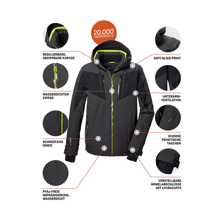 KILLTEC KILLTEC KSW 413 MNJCKT Skijacke Herren - Anthrazit - 3 | SportScheck
