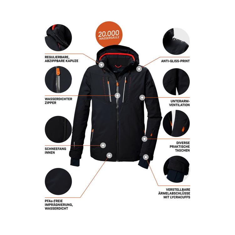 KILLTEC KILLTEC KSW 46 MNJCKT Skijacke Herren - Schwarz0110 - 3 | SportScheck