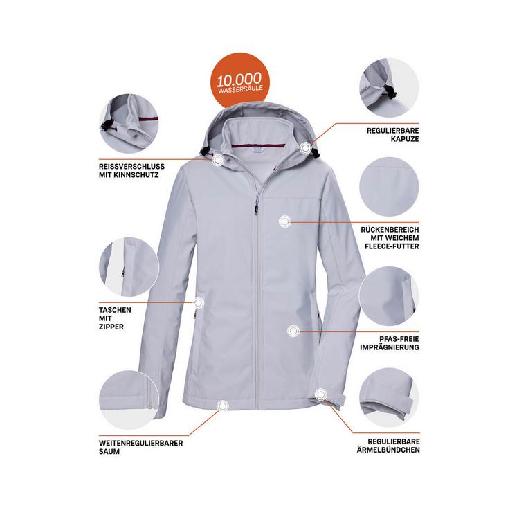 KILLTEC KILLTEC KOS 102 Softshelljacke Damen - Wei&szlig;951 - 3 | SportScheck