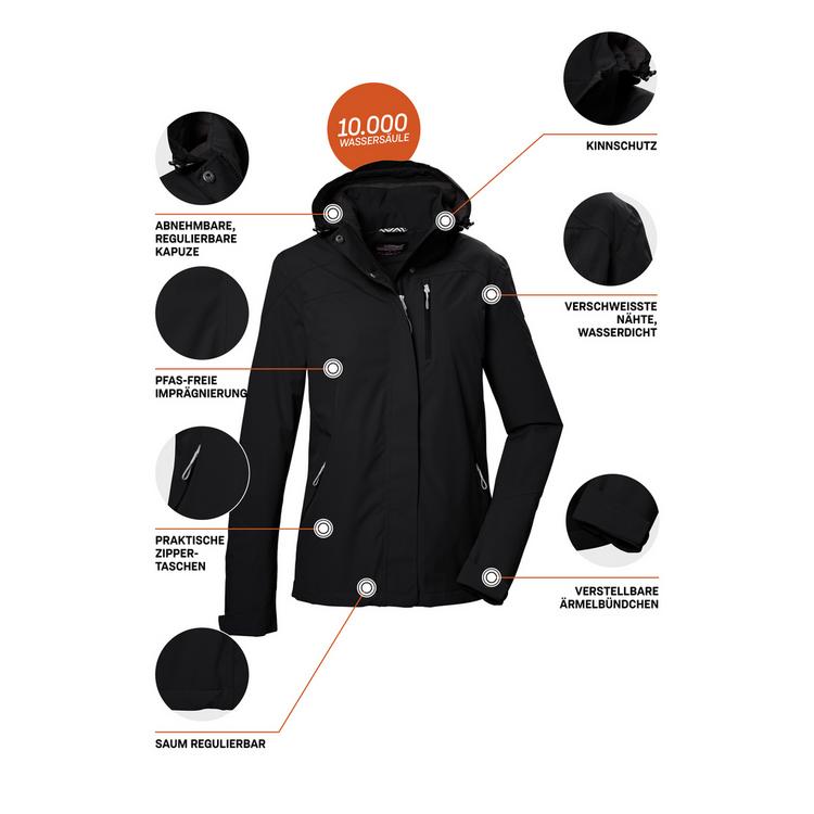 KILLTEC KILLTEC KOS 28 Softshelljacke Damen - Schwarz0110 - 3 | SportScheck