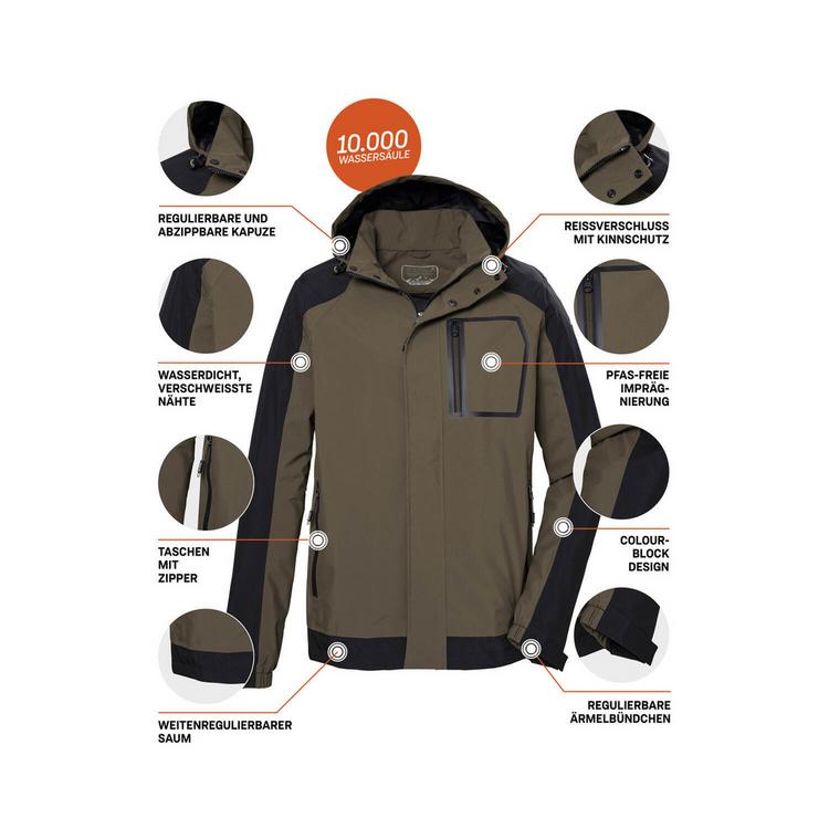 KILLTEC KILLTEC KOS 54 Funktionsjacke Herren - Dunkeloliv111 - 3 | SportScheck