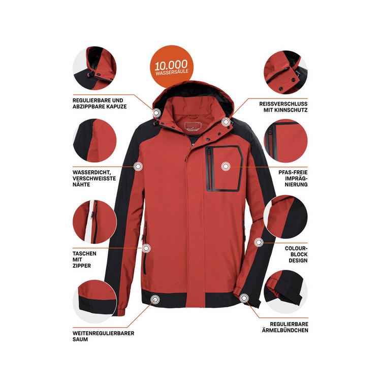 KILLTEC KILLTEC KOS 54 Funktionsjacke Herren - Rot - 3 | SportScheck