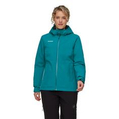 Rückansicht von Mammut Linard HS Thermo Hooded Hardshelljacke Damen deep teal