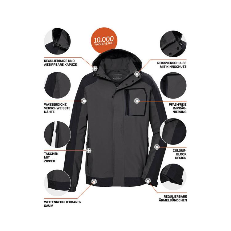 KILLTEC KILLTEC KOS 54 Funktionsjacke Herren - Anthrazit - 3 | SportScheck