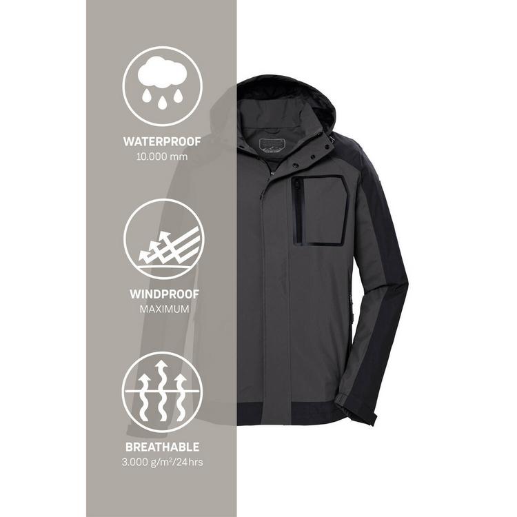 KILLTEC KILLTEC KOS 54 Funktionsjacke Herren - Anthrazit - 4 | SportScheck