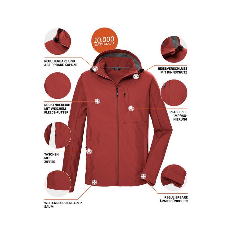 KILLTEC KILLTEC KOS 103 Funktionsjacke Herren - Rot - 3 | SportScheck
