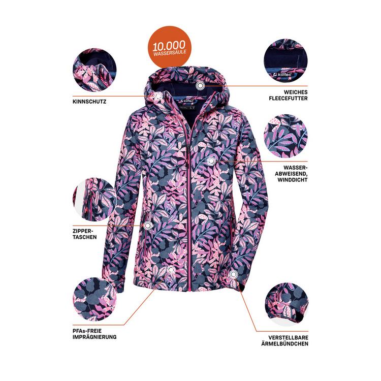 KILLTEC KILLTEC KOS 135 Softshelljacke M&auml;dchen - Blau3044 - 3 | SportScheck