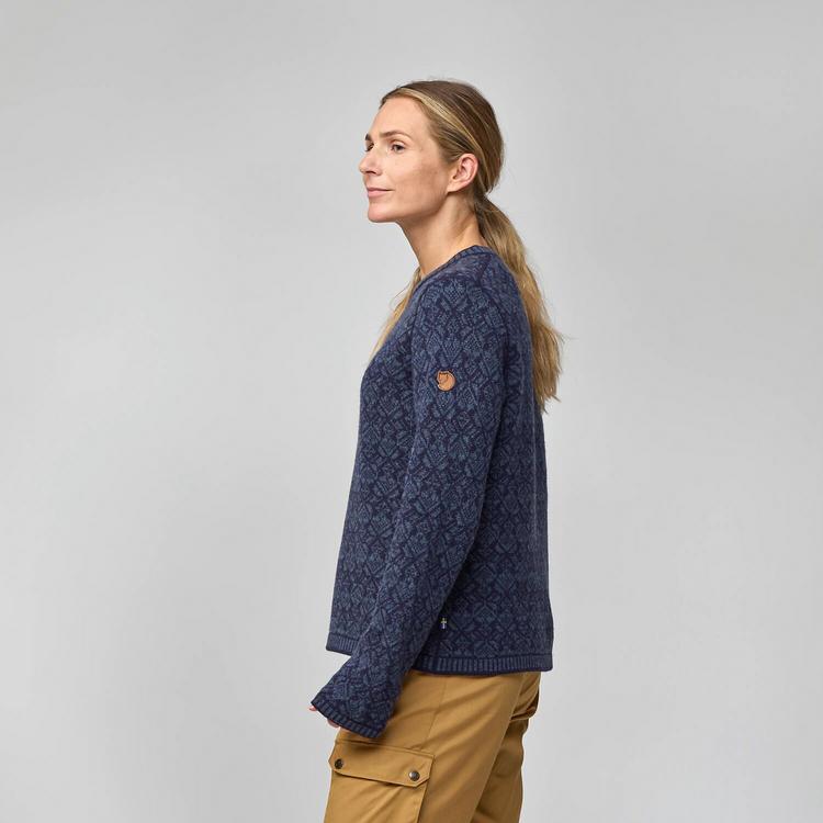 FJ&Auml;LLR&Auml;VEN FJ&Auml;LLR&Auml;VEN Snow Round Neck Sweater Funktionsjacke Damen - Grau - 3 | SportScheck