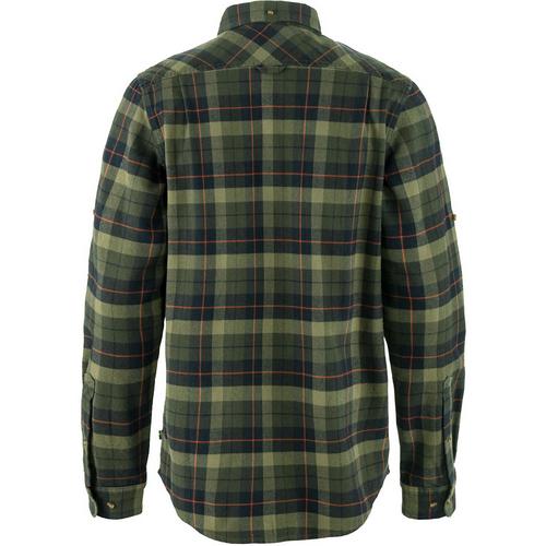 Rückansicht von FJÄLLRÄVEN Singi Heavy Frannel Shirt Outdoorhemd Herren Tannengrün