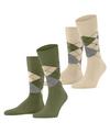 Burlington Everyday Argyle SO 2-Pack Socken Herren - salvia (7472)