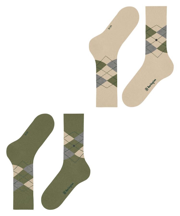 Burlington Burlington Everyday Argyle SO 2-Pack Socken Herren - salvia (7472) - 2 | SportScheck