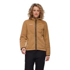 Rückansicht von Mammut Falera Pro ML Hooded Fleecejacke Damen claystone
