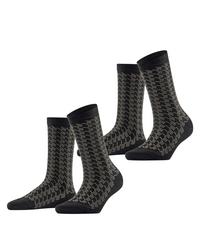 ESPRIT Pepita Pattern SO  2-Pack Socken Damen - black (3000)
