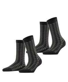 ESPRIT Pepita Pattern SO  2-Pack Freizeitsocken Damen black (3000)