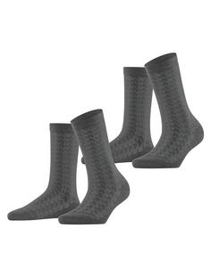 ESPRIT Pepita Pattern SO  2-Pack Freizeitsocken Damen dark rock (3093)