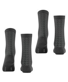 Rückansicht von ESPRIT Pepita Pattern SO  2-Pack Freizeitsocken Damen dark rock (3093)