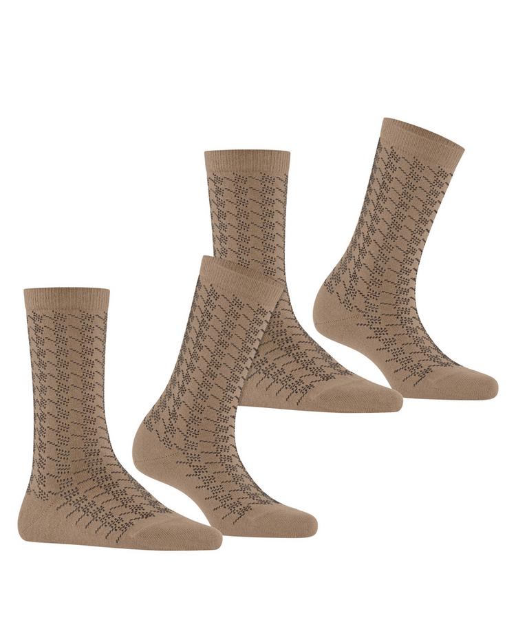 ESPRIT ESPRIT Pepita Pattern SO  2-Pack Socken Damen - camel (5038) - 0 | SportScheck