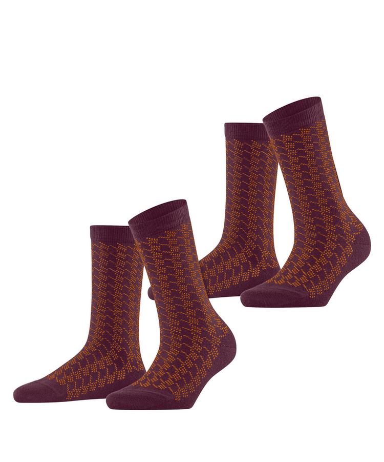 ESPRIT ESPRIT Pepita Pattern SO  2-Pack Socken Damen - merlot (8005) - 0 | SportScheck