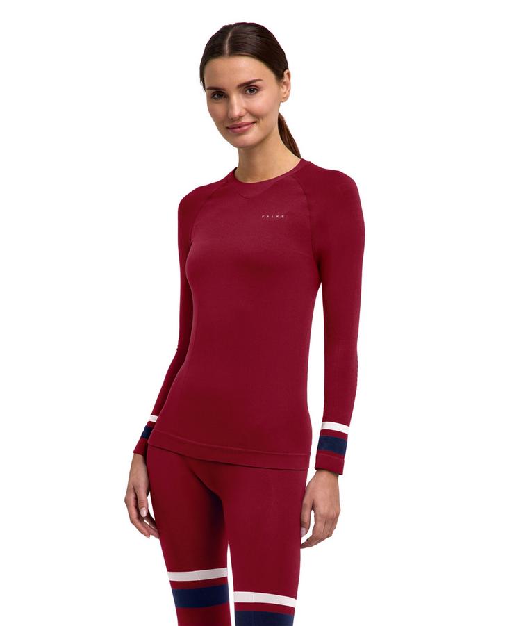 Falke Falke MW Longsleeved Shirt Trend w Langarmshirt Damen - merlot (8117) - 0 | SportScheck
