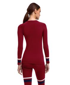 Rückansicht von Falke MW Longsleeved Shirt Trend w Langarmshirt Damen merlot (8117)