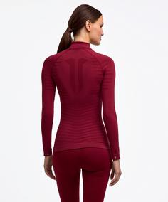 Rückansicht von Falke MW Longsleeved Shirt Turtleneck w Langarmshirt Damen merlot (8117)