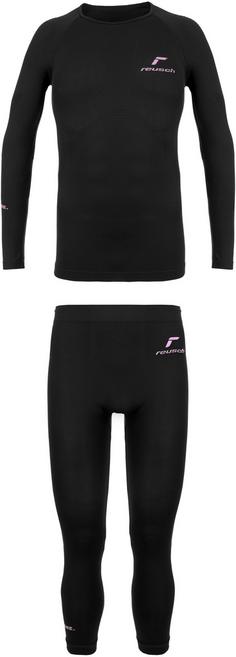 Reusch Reusch Underwear Set Lady 3/4 Pants WARM Wäscheset Damen 7715  black / begonia pink