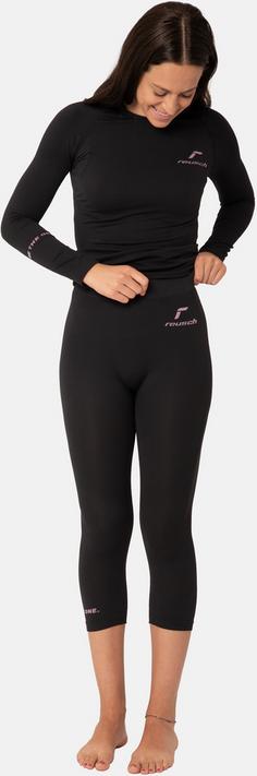 Rückansicht von Reusch Reusch Underwear Set Lady 3/4 Pants WARM Wäscheset Damen 7715  black / begonia pink