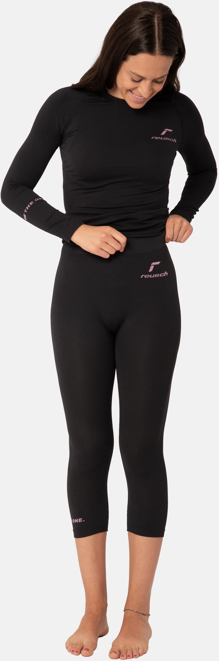 Reusch Reusch Reusch Underwear Set Lady 3/4 Pants WARM W&auml;scheset Damen - 7715  black / begonia pink - 0 | SportScheck