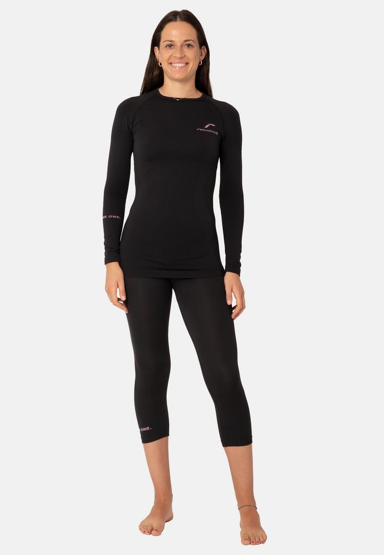Reusch Reusch Reusch Underwear Set Lady 3/4 Pants WARM W&auml;scheset Damen - 7715  black / begonia pink - 1 | SportScheck